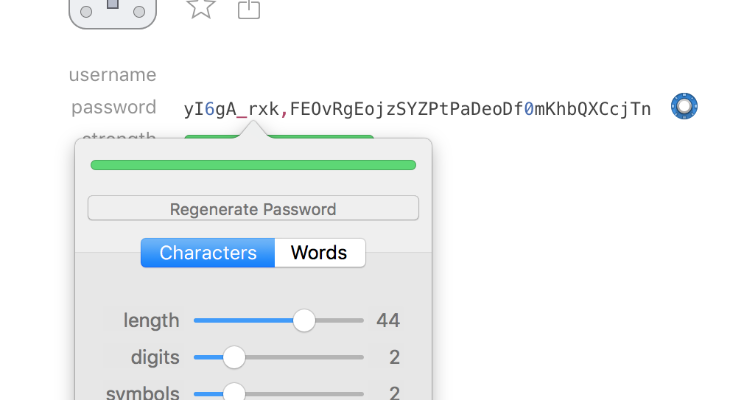 1password generator with symbols